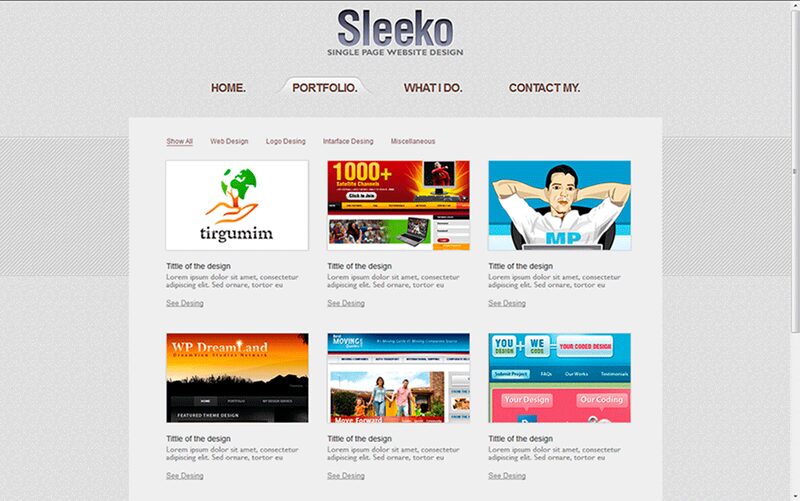 Freelancer portfolio work