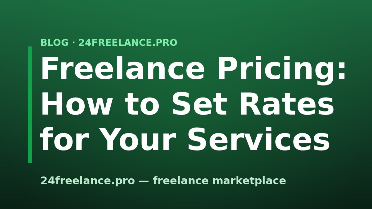 Freelance Pricing: How to Set Rates for Your Services