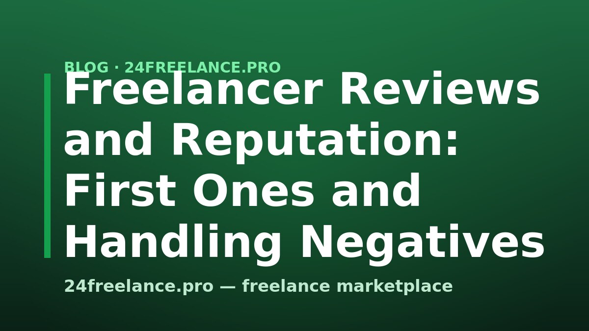 Freelancer Reviews and Reputation: First Ones and Handling Negatives