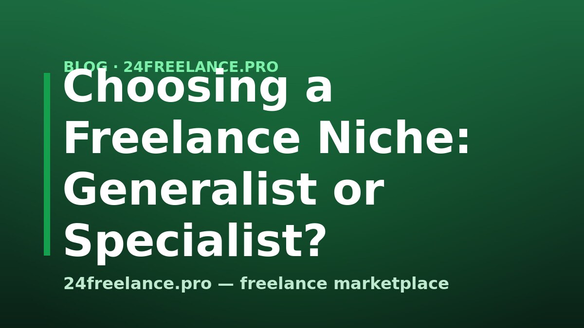 Choosing a Freelance Niche: Generalist or Specialist?
