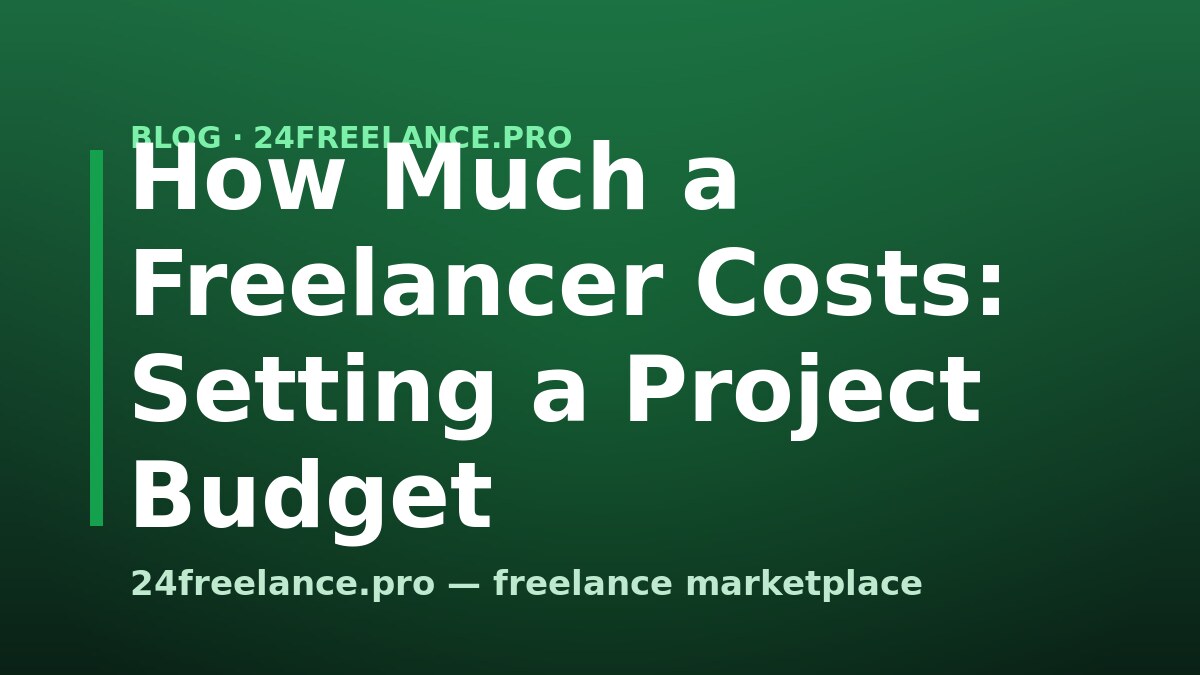 How Much a Freelancer Costs: Setting a Project Budget