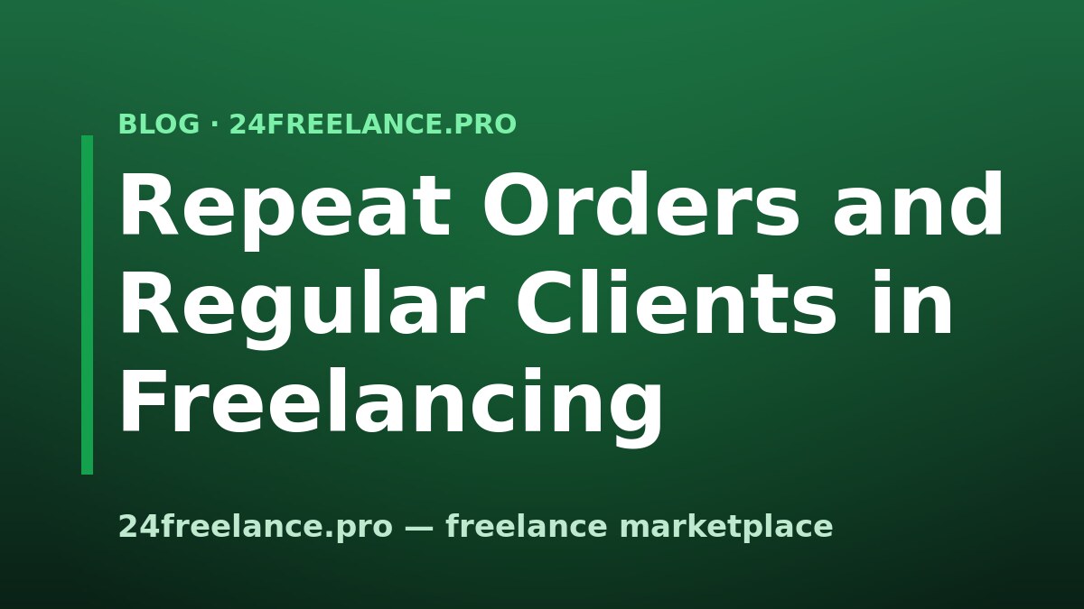 Repeat Orders and Regular Clients in Freelancing