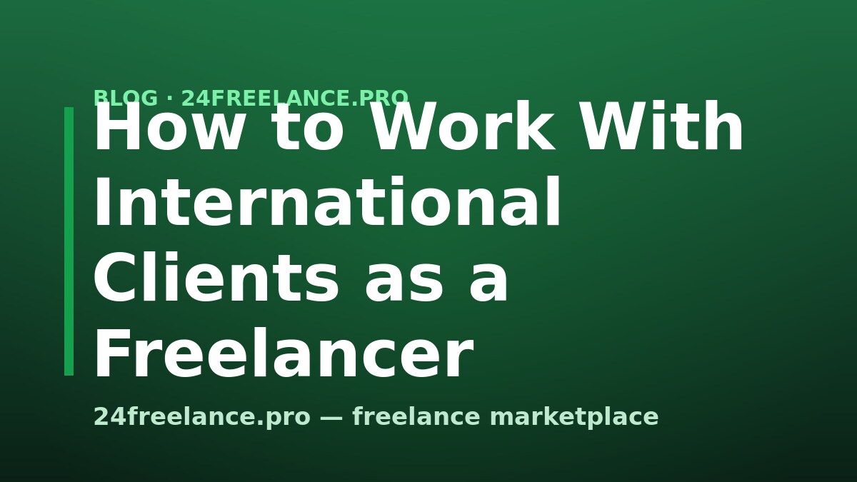 How to Work With International Clients as a Freelancer