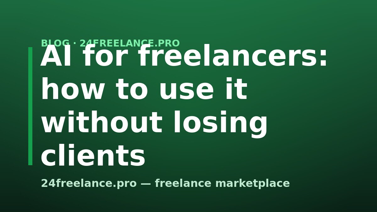 AI for freelancers: how to use it without losing clients