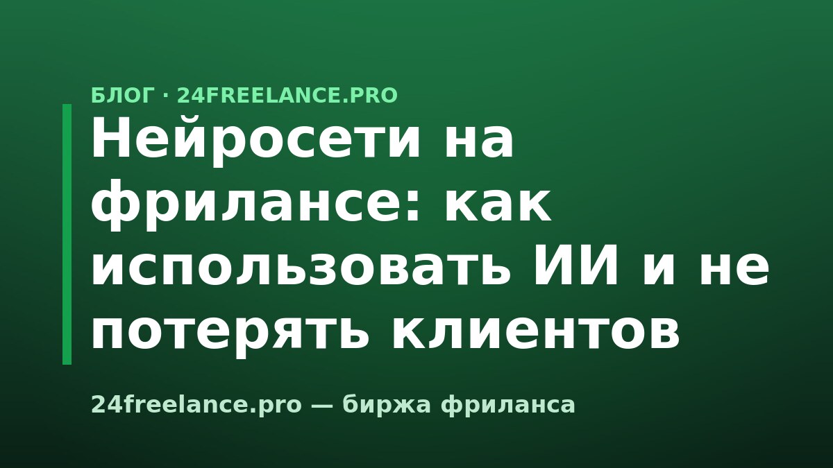 Нейросети на фрилансе: как использовать ИИ и не потерять клиентов