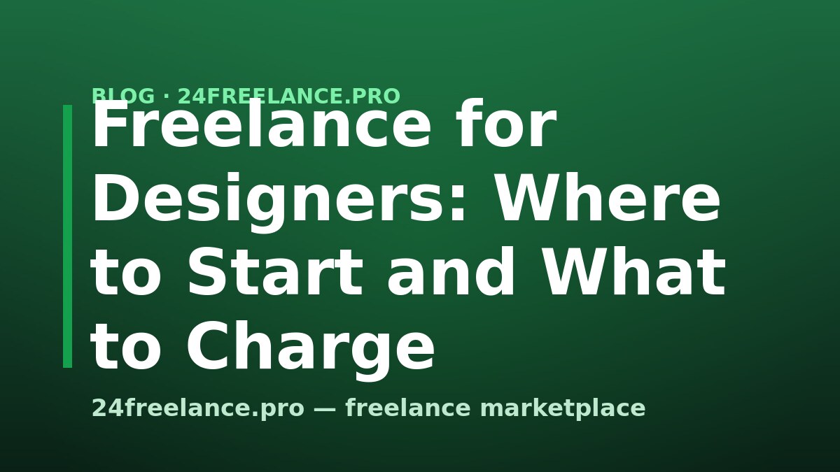 Freelance for Designers: Where to Start and What to Charge