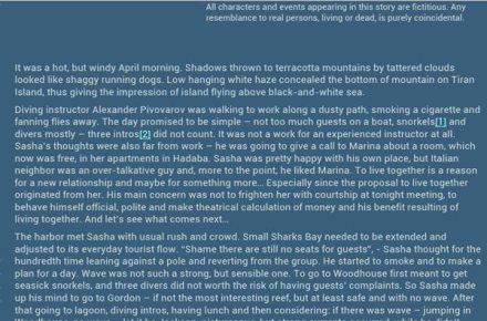 One day in diver's life