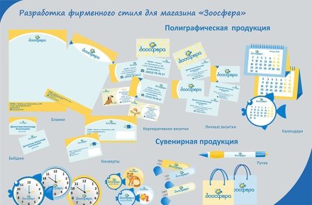 Разработка фирменного стиля для магазина "Зоосфера"