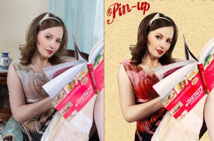 Ретушь в стиле Pin-up girl