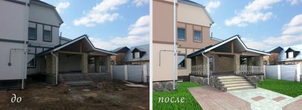Реставрация фасада дома (2)