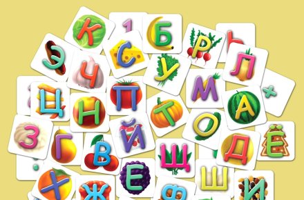 Магниты на холодильник из набора "магнитный алфавит"