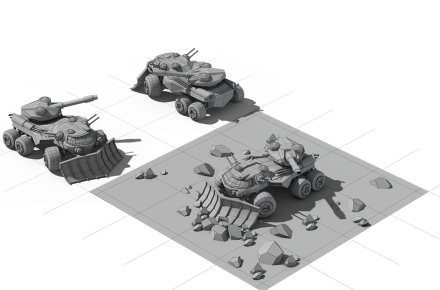 Модель машины. 3d модель для Unity 3D