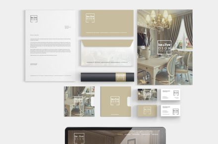 Фирменный стиль для студии Be&live DSGN