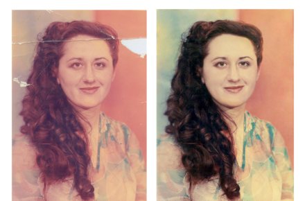 Реставрация порванной фотографии