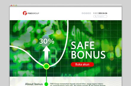 Дизайн посадочной страницы "SAFE BONUS"