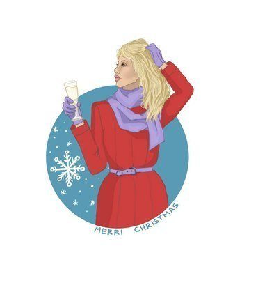 Illustration for a postcard