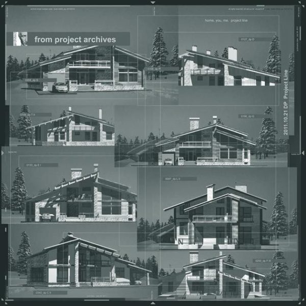 Коллекция проектов коттеджей. 2007-2012. 200.