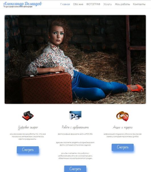 Website of photographer Alexander Demidov