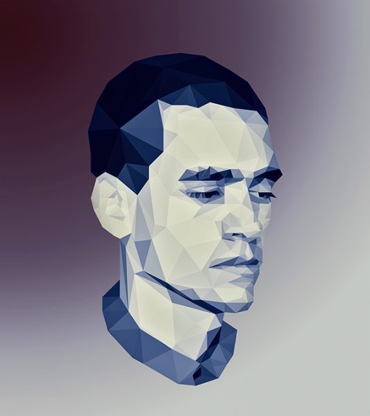 Low poly portrait