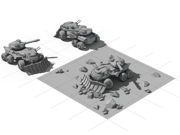 Модель машины. 3d модель для Unity 3D