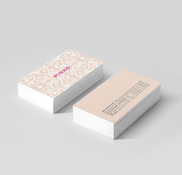 Дизайн визитки для компании Pinko