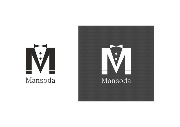 Логотип зарубежного стилиста мужской одежды "Mansoda"