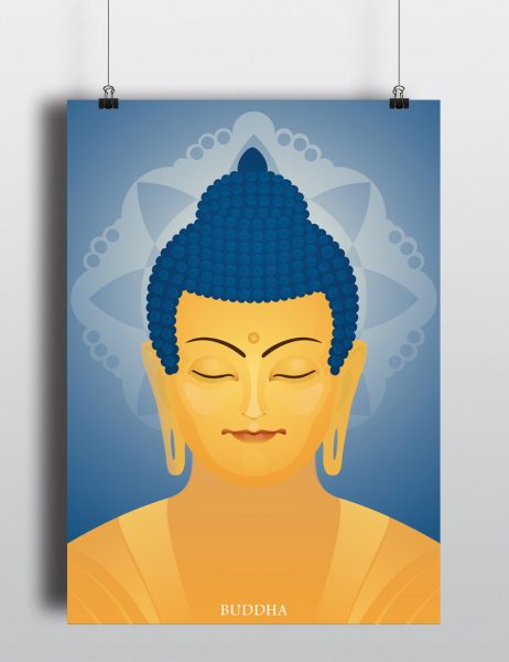 Buddha. Vector portrait