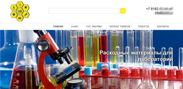 Creation of a catalog website for medical equipment