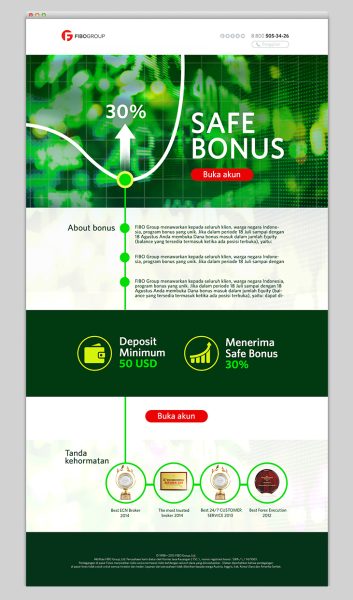 Дизайн посадочной страницы "SAFE BONUS"